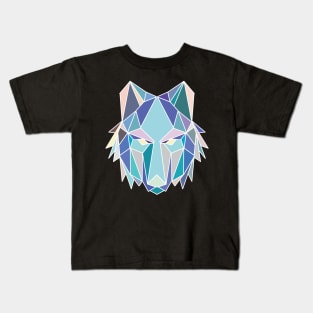 Polygonal Geometric Wolf Kids T-Shirt